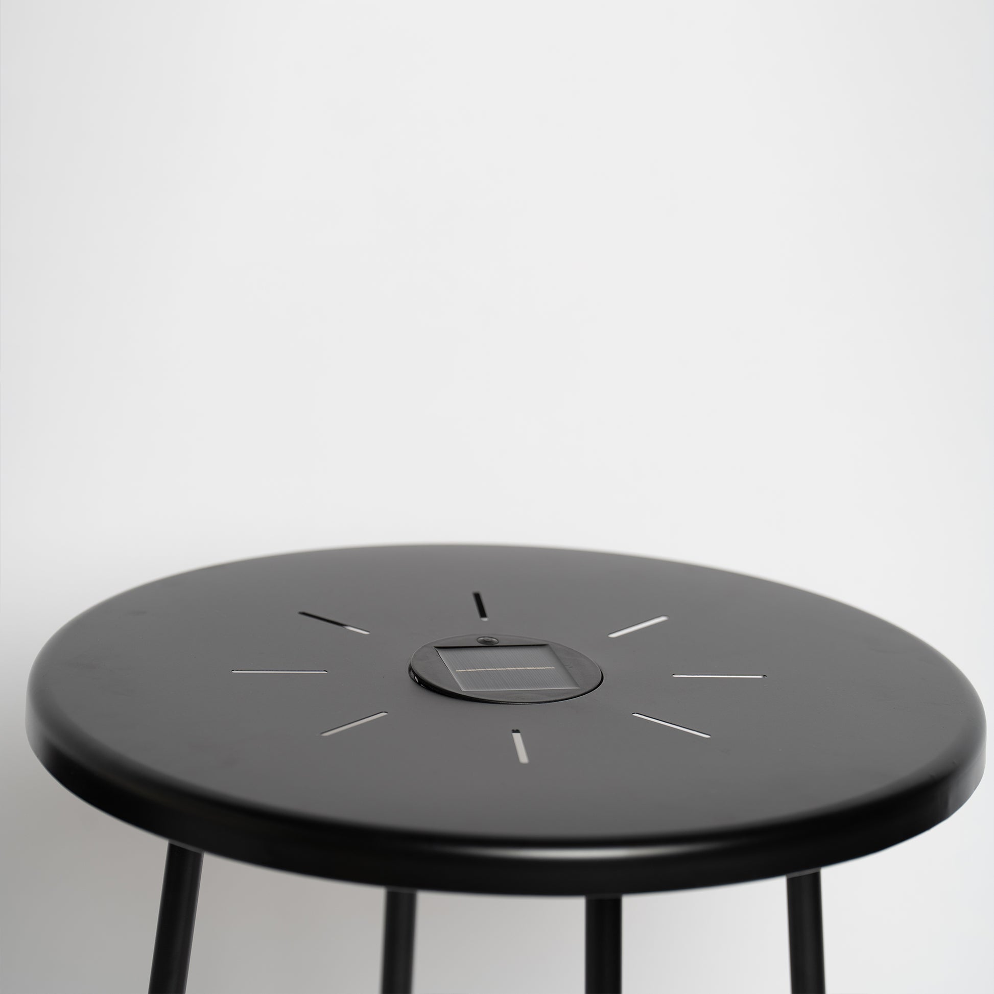 2-Pack Solar Powered Side Table with LED Light, Outdoor/Indoor Nesting Round End Table Set image 7