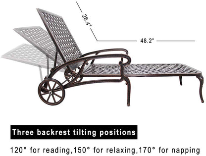 Aluminium Cast lounge chair 1pcs brown image 8