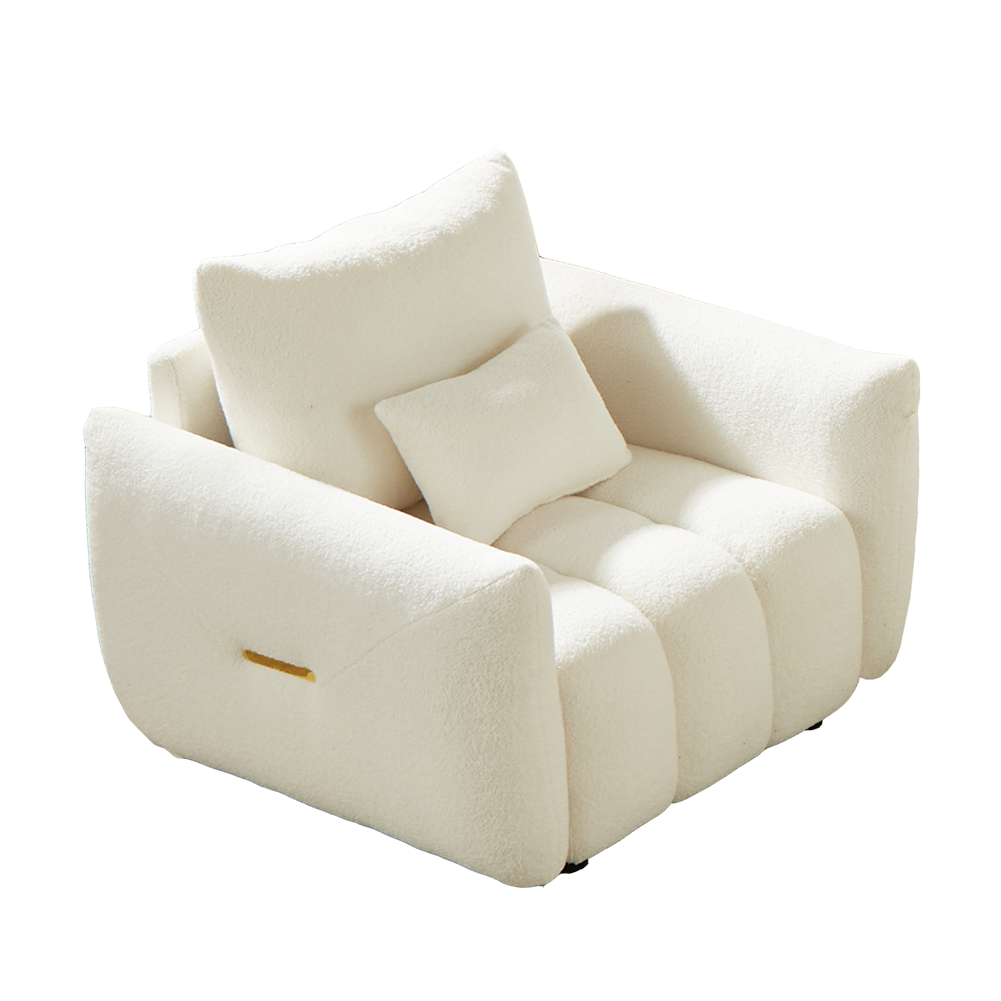 MH35.24''Teddy Fabric Sofa, Modern Lounge Chair, Upholstered with One Pillow for Apartment, Office, Living Room and Bedroom image 10