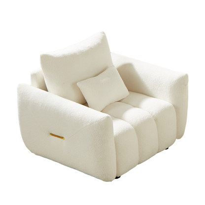 MH35.24''Teddy Fabric Sofa, Modern Lounge Chair, Upholstered with One Pillow for Apartment, Office, Living Room and Bedroom image 10