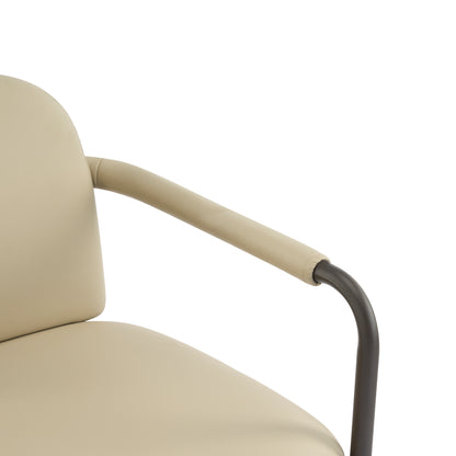 Dinning Chair with iron frame-Set of 2-Espresso+Khaki image 11