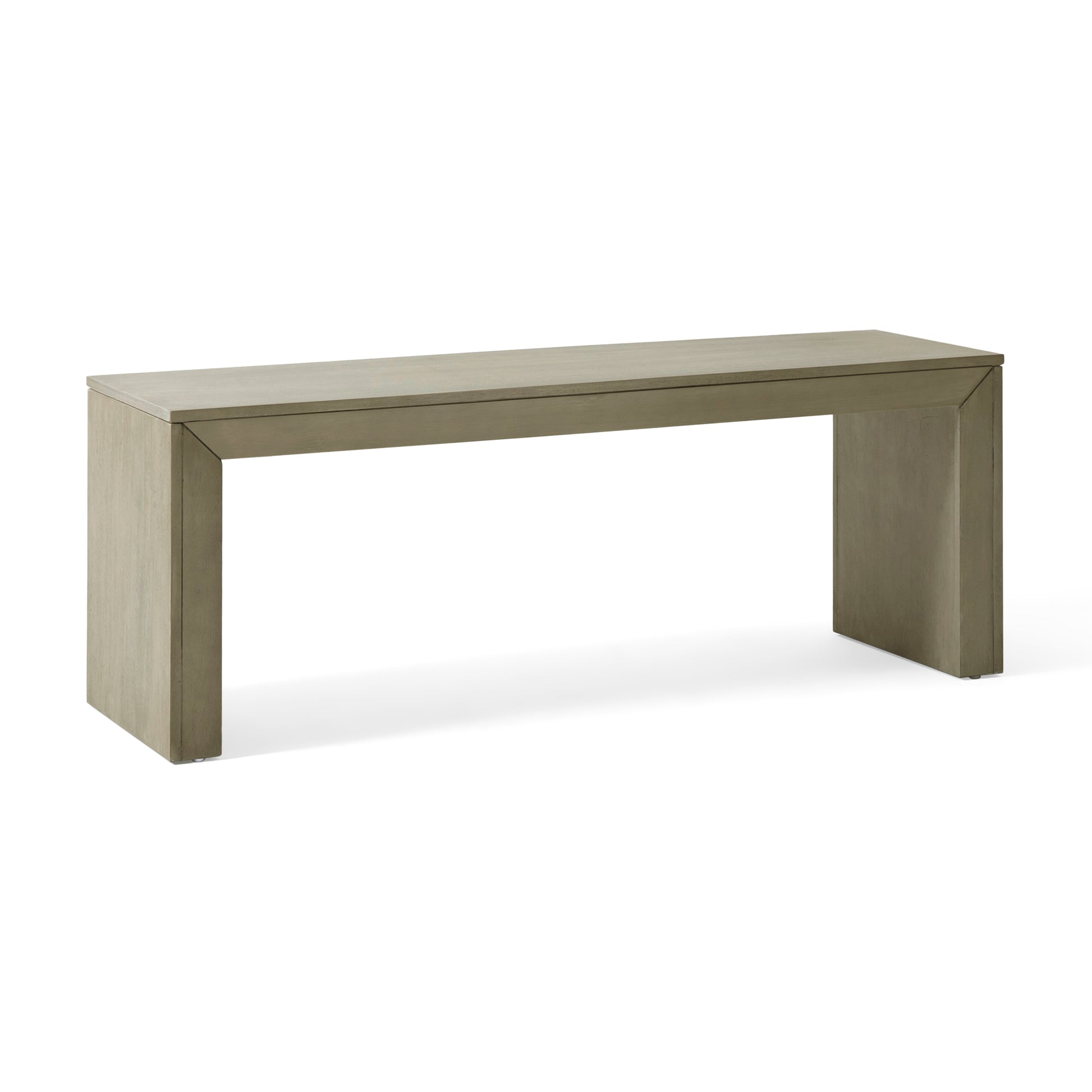 Acacia Wood Dining Bench, Light Gray Oak image 11