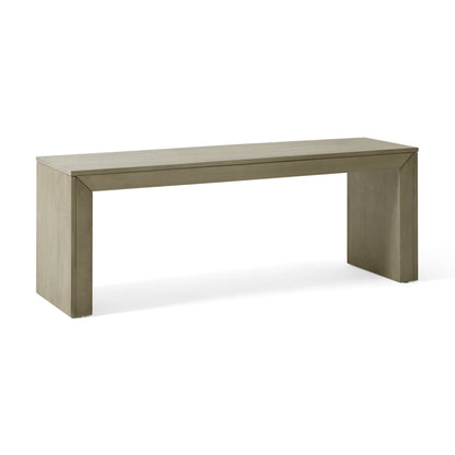 Acacia Wood Dining Bench, Light Gray Oak image 11