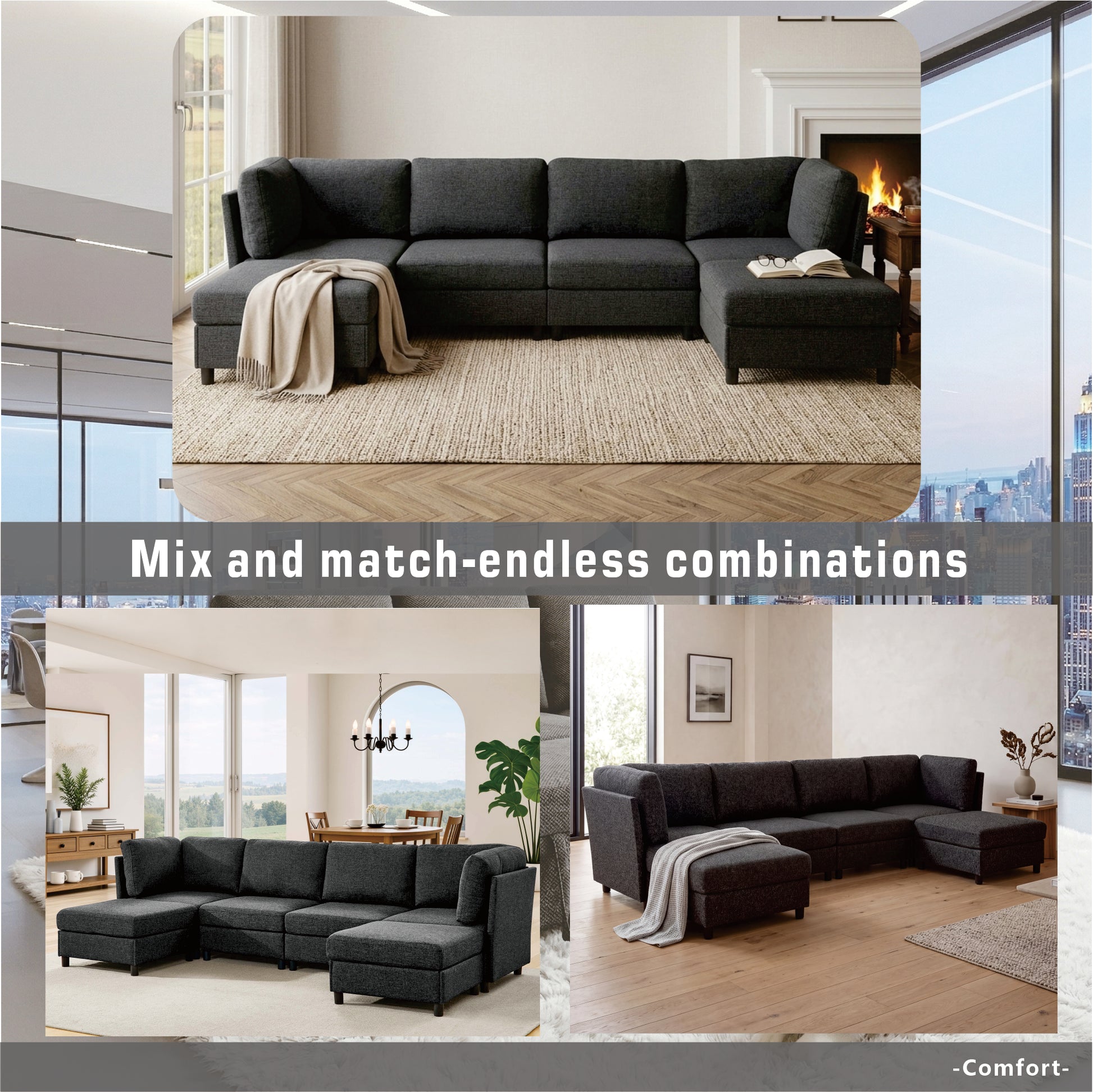 Modern Modular Corner Sofa - Freely Configurable with image 2