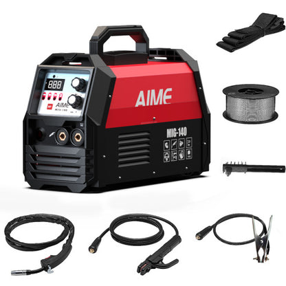 165A MIG welder, four-in-one multifunctional welding machine, with wire-feed MIG/ gas MIG/ liftIG/ manual arc welding, LED digital display and synergistic control, dual voltage 110V/220V MIG-165DS image 10