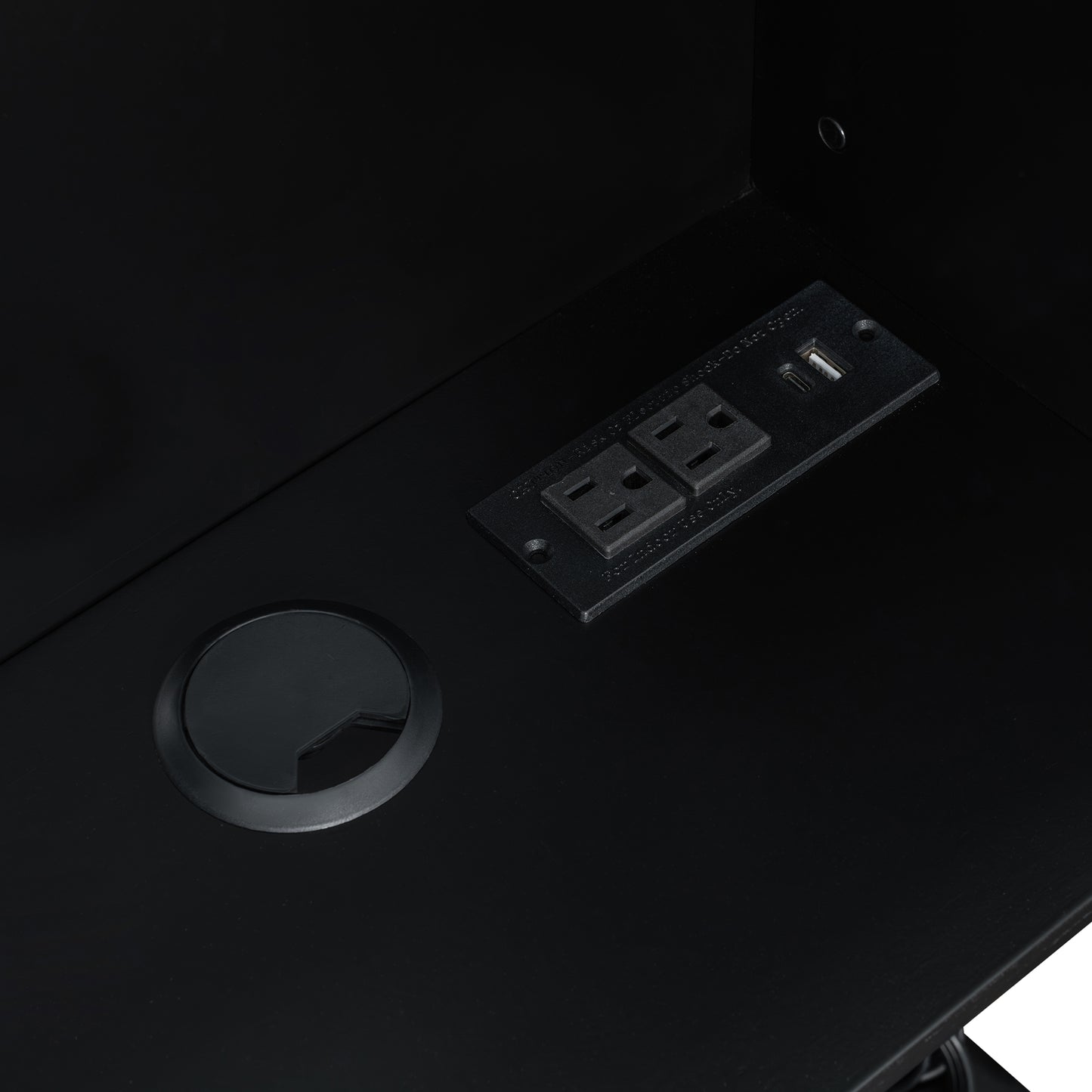 Full Bunk Bed with APP-Controlled LED Lights (7 Colors), USB Ports, Storage Shelves and 2 Drawers, Black image 3