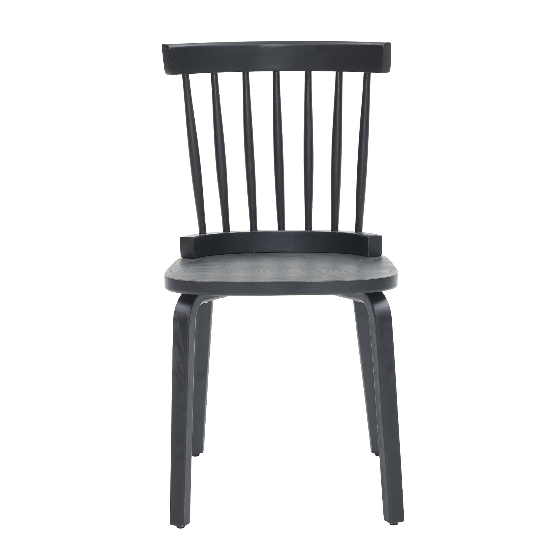 Windsor Dining Chairs Set of 2,Wood Farmhouse Spindle Back, Widen Seat, Mid-Century Modern French Country Style, for Living Room Restaurant, Black image 3