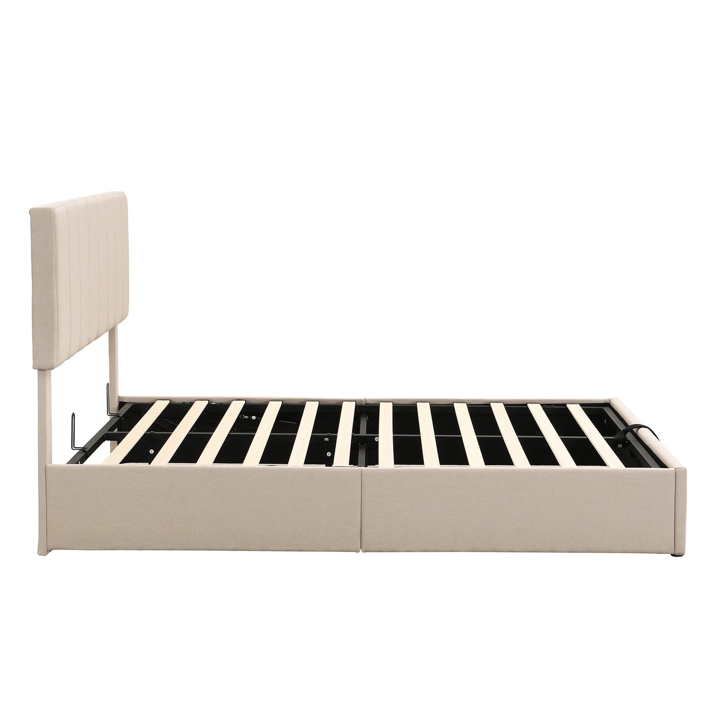 Queen size Upholstered Platform bed with a Hydraulic Storage System - Beige(OLD SKU: LP000211AAA) image 8