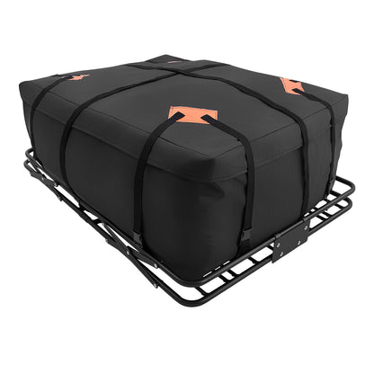 Roof Rack Cargo Basket, 51 x 36 x 4 in, Heavy Duty Roof Top Carrier Basket with Folding Design, 200 lbs Capacity, All-Weather Easy-Install Car Top Luggage Holder, Universal Fit for SUV Truck Car image 2
