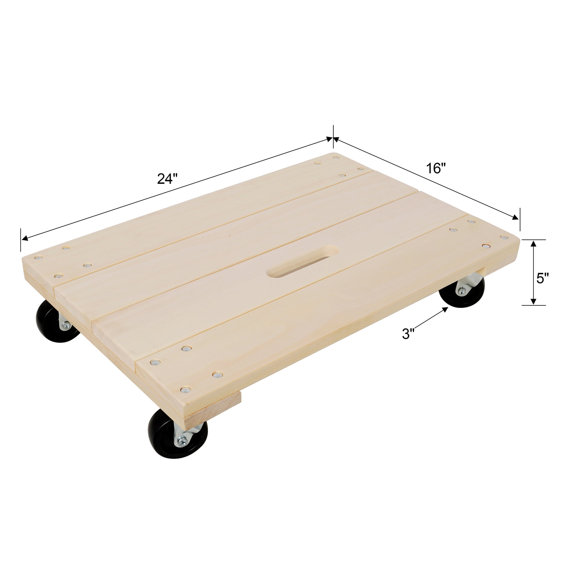 Heavy Duty Moving Dolly, 24 in. x 16 in. 4pcs PP Swivel Casters, 1000 LBS Load Capacity Multi-Purpose Transport Cart for Furniture, Boxes & Heavy Goods image 9