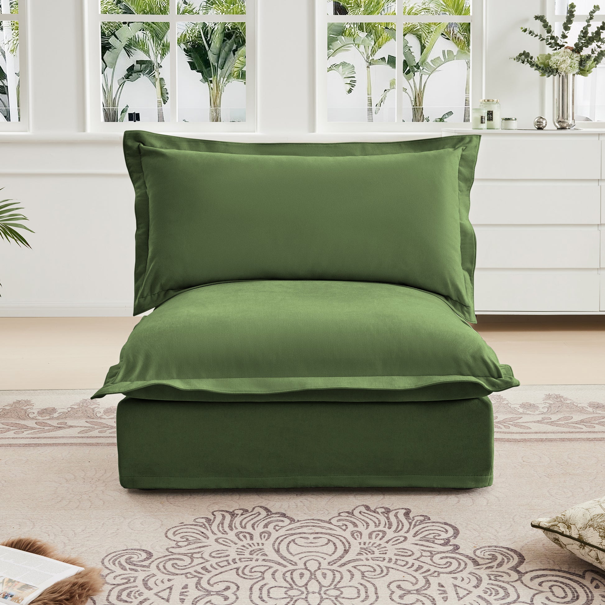 Koala Armless Sofa - Green image 1