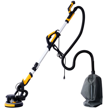 Drywall Sander, 780W Electric Drywall Sander with Vacuum Dust Collection 6.5A Motor Dustless Floor Sander with Variable Speed 900-1800RPM, LED Light, Extendable & Foldable Handle, image 2