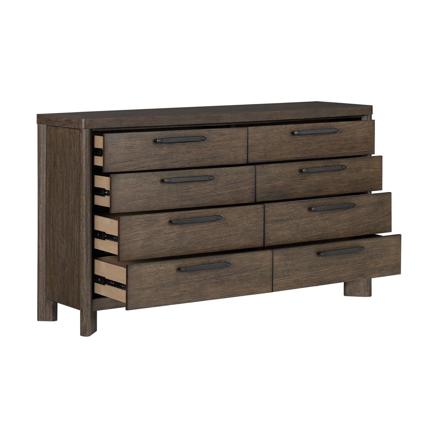 Dark Oak 8-Drawer Dresser image 2