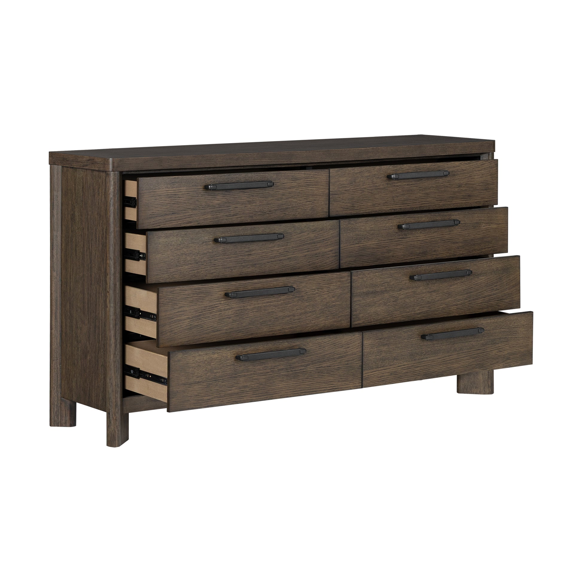 Dark Oak 8-Drawer Dresser image 2