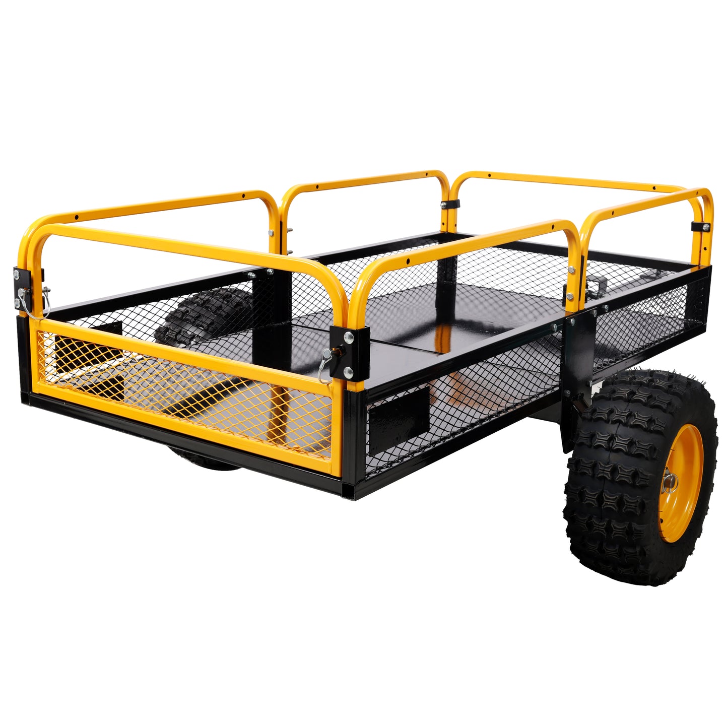 Heavy-Duty Tow-Behind Dump Cart 1000 lbs Load Capacity for ATV UTV Lawn Mower Tractor Yard Garden Farm Hauling image 8