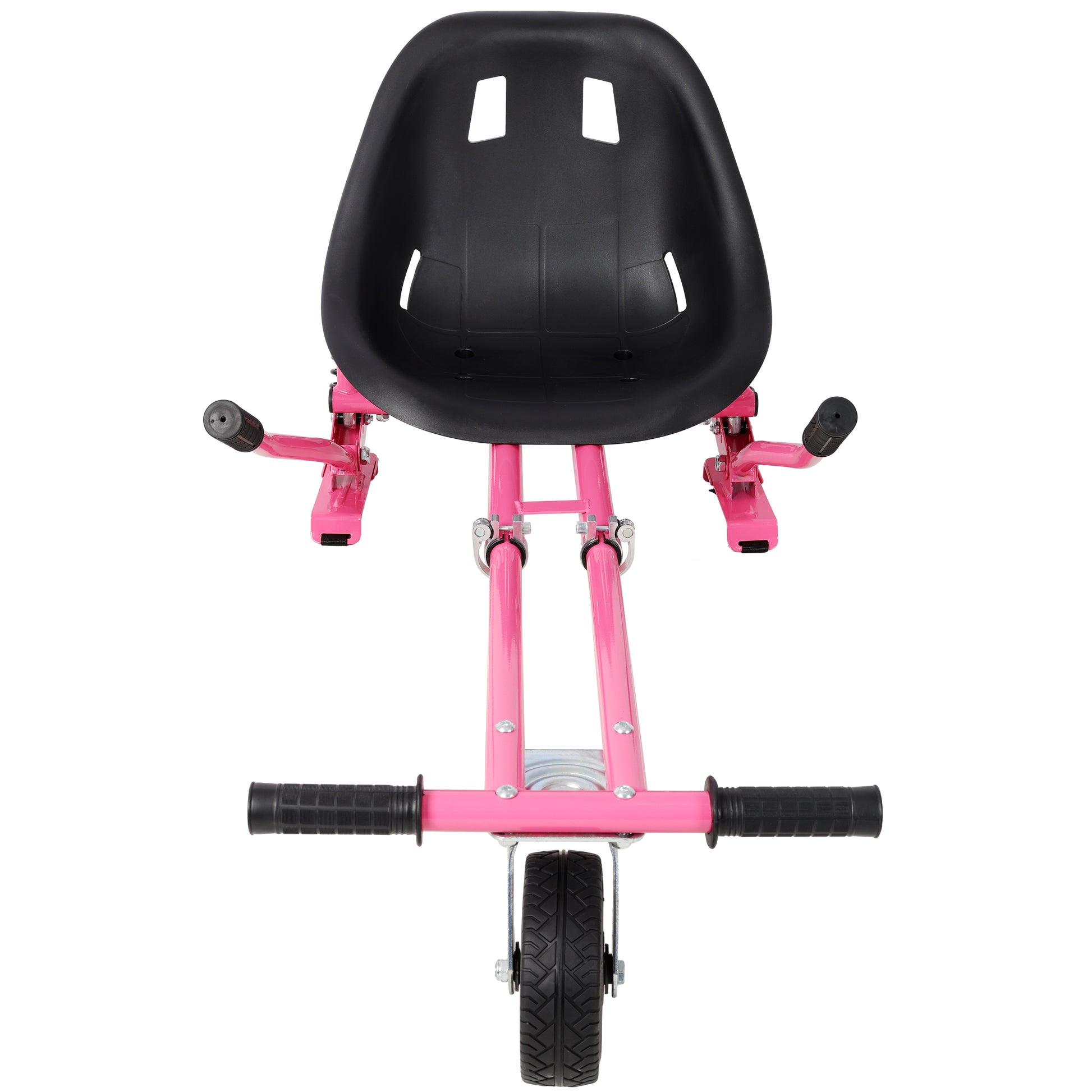 Hoverboard Seat Attachment Go-Kart,Fits 6.5" 8"10" Hoverboards, Heavy Duty Dual Pole & Dual Shock Absorber,Sturdy Adjustable Off-Road Frame,Hover Cart for Family Fun,not include Hoverboard,Pink image 6