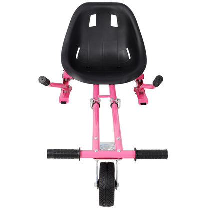 Hoverboard Seat Attachment Go-Kart,Fits 6.5" 8"10" Hoverboards, Heavy Duty Dual Pole & Dual Shock Absorber,Sturdy Adjustable Off-Road Frame,Hover Cart for Family Fun,not include Hoverboard,Pink image 6