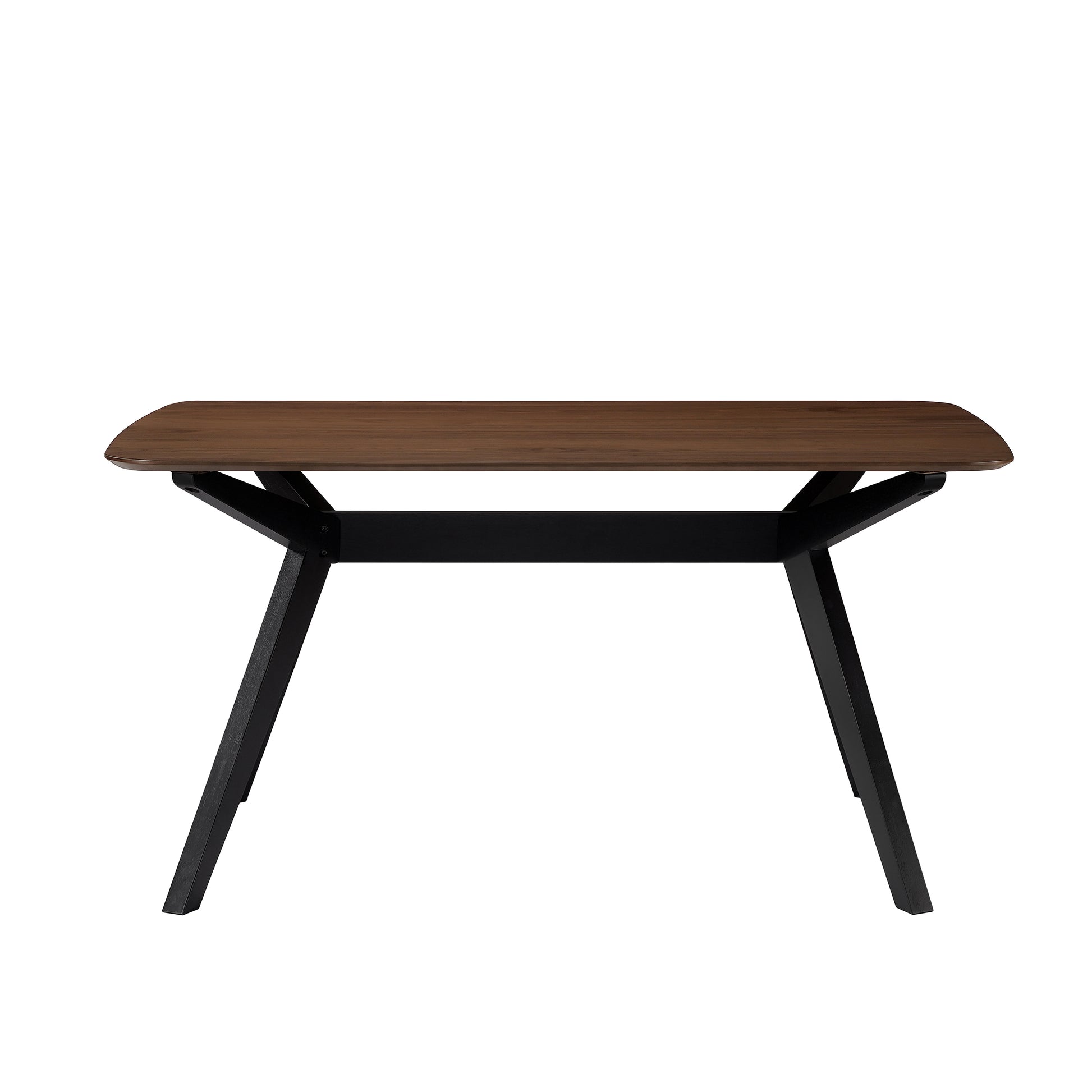 Wood Dining Table,Walnut+Black image 5