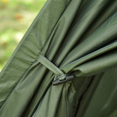 Outsunny 2 Person Foldable Camping Cot with Tent, Bedspread and Thick Air Mattress, 4-In-1 Elevated Camping Bed Tent for Outdoor Hiking, Picnic, Travel