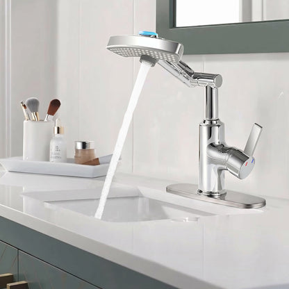 LED Temperature Display Bathroom Faucet, 3 Water Modes & 360° Rotating Spout Single Handle Vanity Sink Faucet with Digital Screen image 8