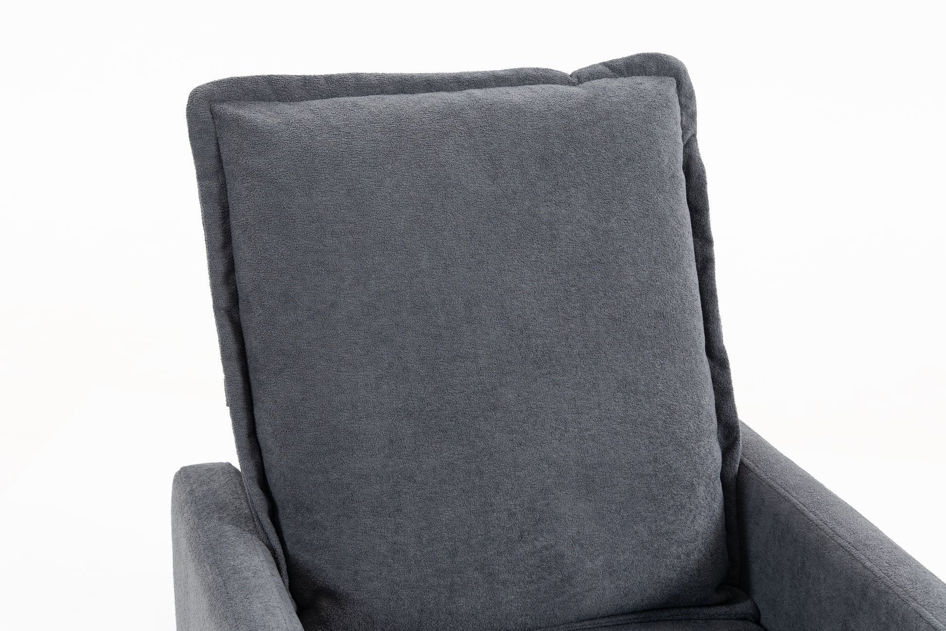Short plush manual button armchair sofa image 7