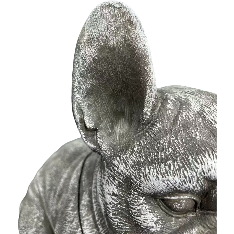 16'' Outdoor Weatherproof French Bulldog Statue, Rustic Stone Finish Resin Dog Sculpture, Decorative Ornament for Garden, Yard, Patio, Lawn & Backyard Landscaping image 11
