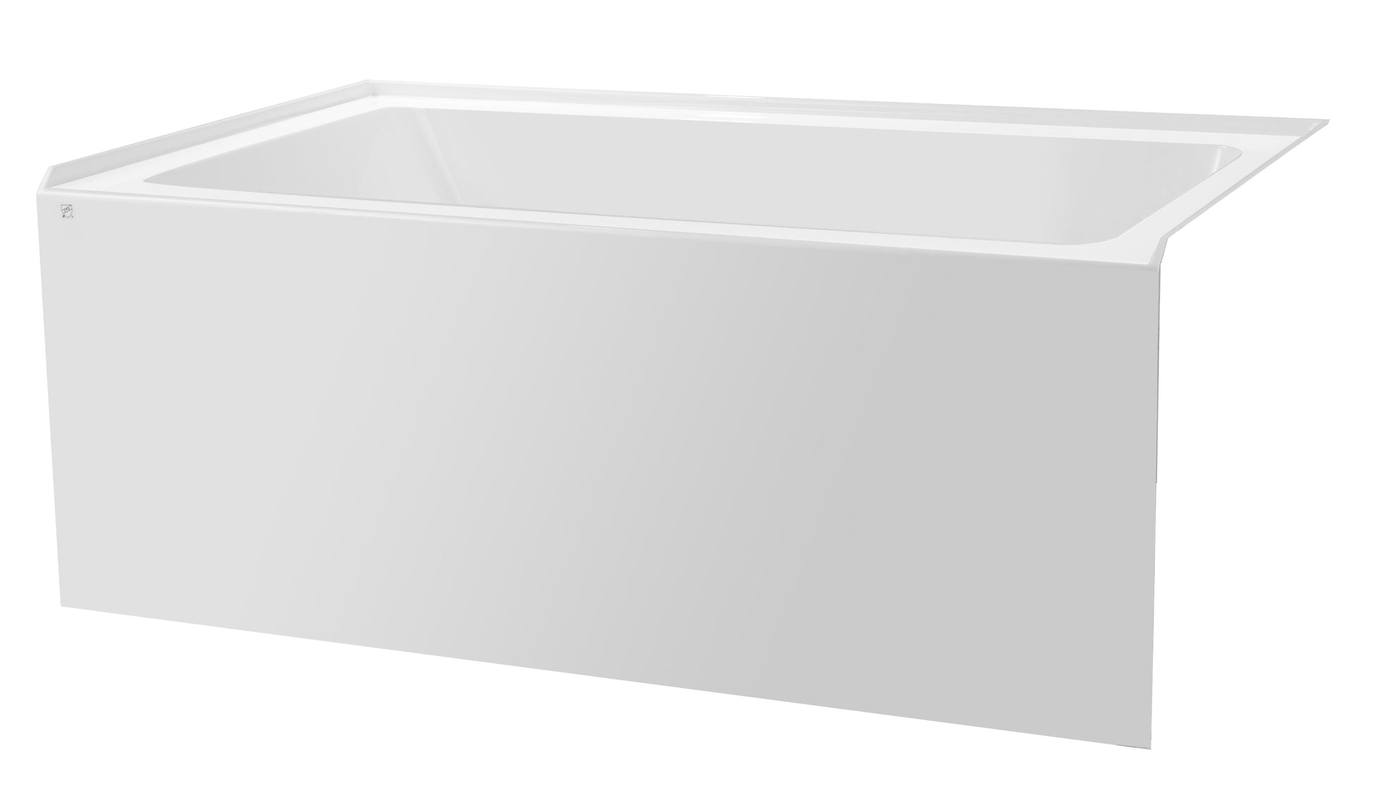 54" x 32" Alcove Bathtub – Acrylic Soaking Tub with Integral Apron, Right Drain, Three-Wall Installation, Modern Bathroom Tub image 4