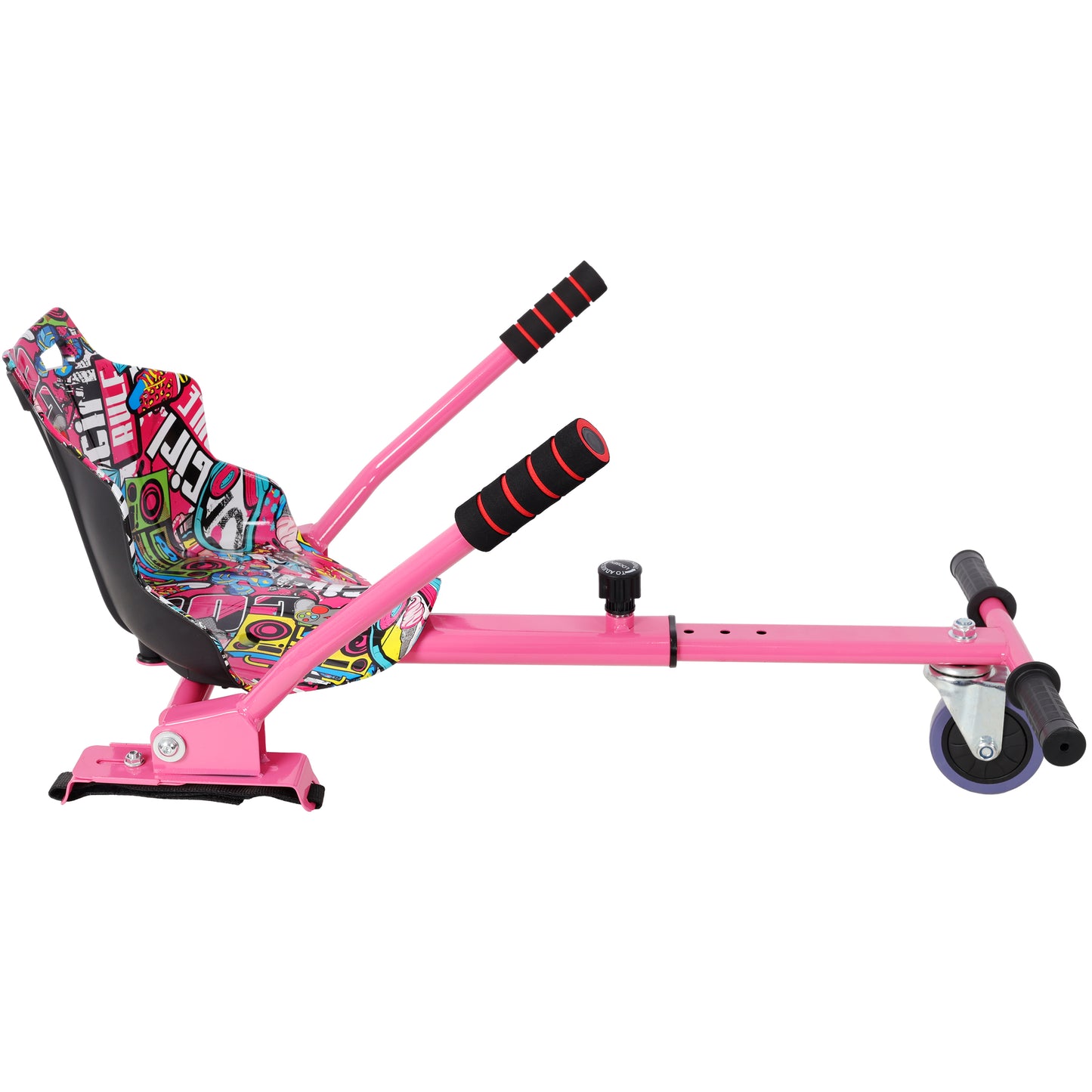 Hoverboard Seat Attachment Go-Kart,Fits 6.5" 8"10" Hoverboards,Sturdy Adjustable Off-Road Frame,Hover Cart for Family Fun,not include Hoverboard,Pink image 5