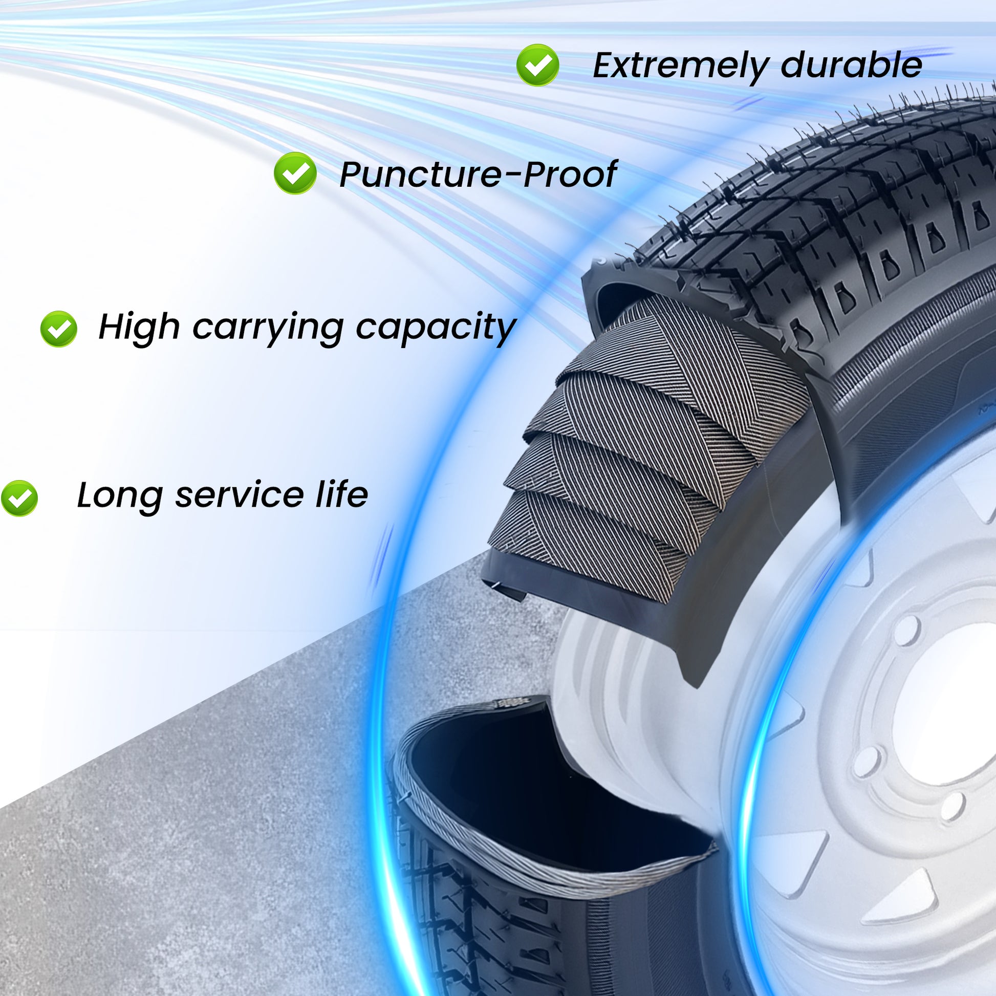 Set of 2 ST175/80D13 Trailer Tires and Wheel Assembly, DOT Approved- Highway Legal,6-Ply Heavy Duty, 13" Rim, 5 Lug on 4.5" PCD, 3.99" Center Bore, 1360 lbs Capacity for Boat, Utility, or Lawn Trailer image 6