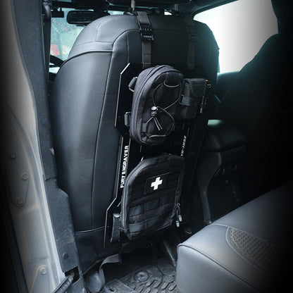 17515 Rigid Molle Panels For Vehicles Truck Mount Rack Panel Tactical Seat Back Organizer with 2 Organizer Storage Bag, 1 Multi-tool Pliers, 1 Flashlight and 5 Fastening Tape image 7
