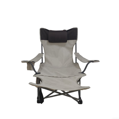 2PCS Outdoor Camping Chairs Folding/Portable/Adjustable reclining chair(Three-level adjustment), Side Pockets & Cup Holder,Carry Bag,Beige image 12