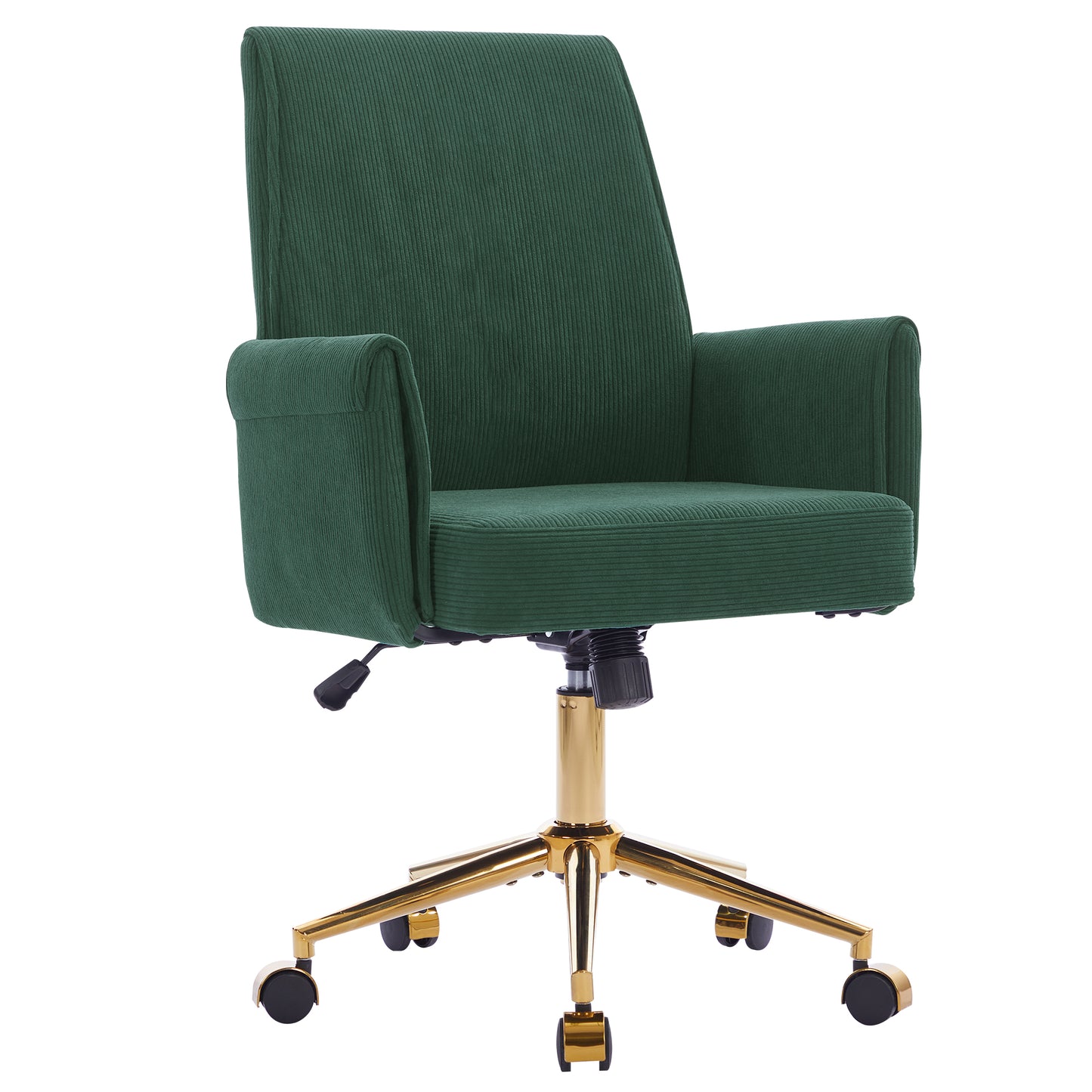 Mid-back liftable office chair, striped fabric, and ergonomically designed, is an excellent choice for working, studying or relaxing. The mid-back design provides a better sitting experience.Green image 8
