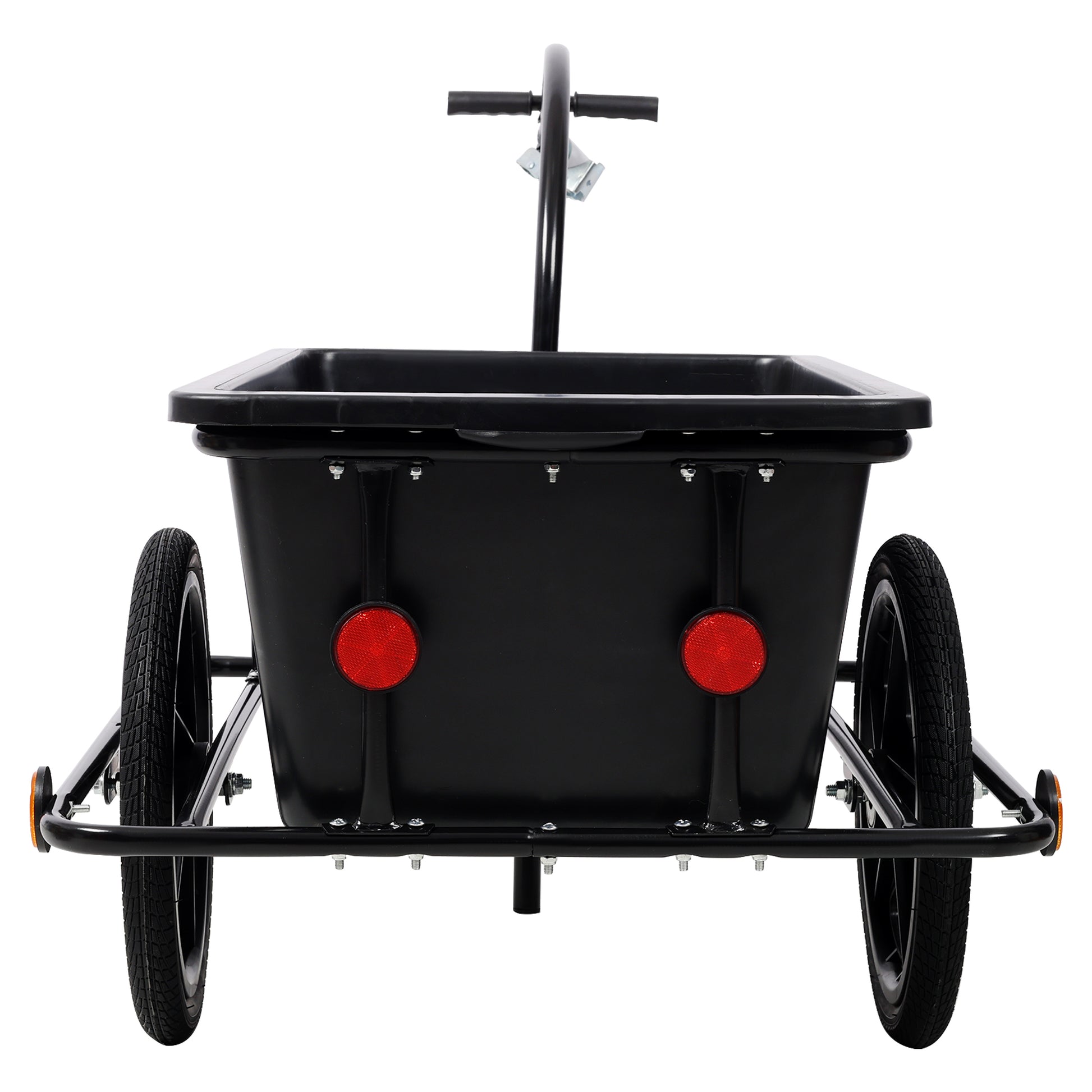 Bike Cargo Trailer with Support Bar, 900D PVC Waterproof Cover, Removable Box, Utility Bike Wagon Trailer for Shopping Camping and Outdoor Activities image 3