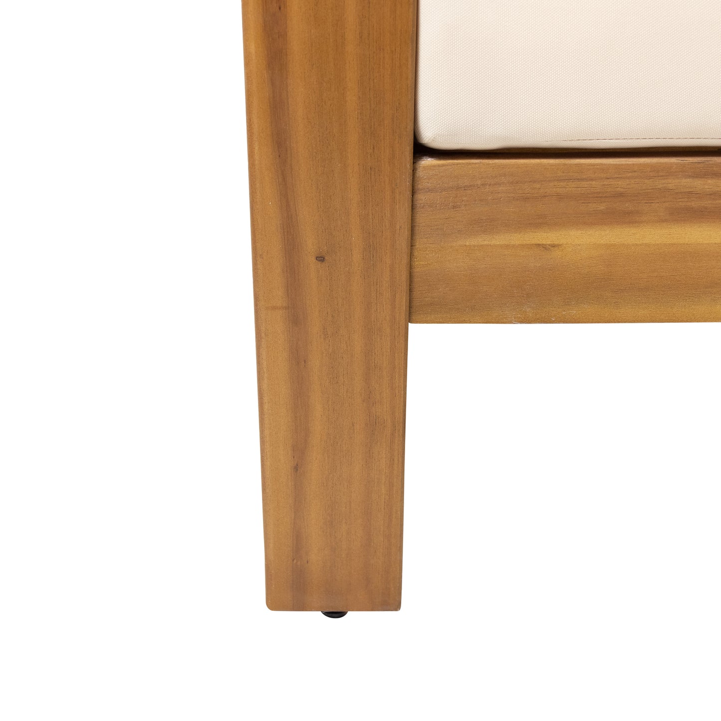 (Set of 2) Outdoor Acacia Wood Club Chairs with Cushions, Teak+Beige, 27.75"D x 32"W x 27.75"H image 11