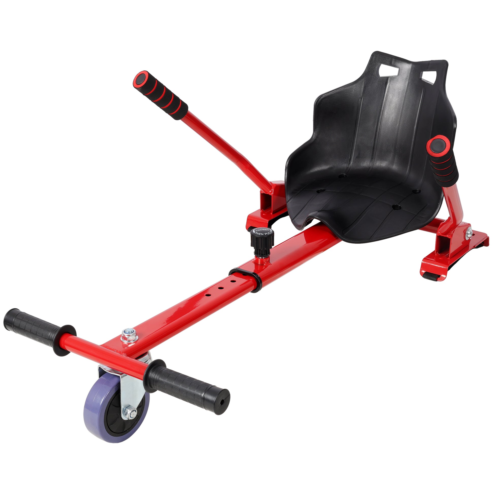 Hoverboard Seat Attachment Go-Kart,Fits 6.5" 8"10" Hoverboards,Sturdy Adjustable Off-Road Frame,Hover Cart for Family Fun,not include Hoverboard,Red image 5