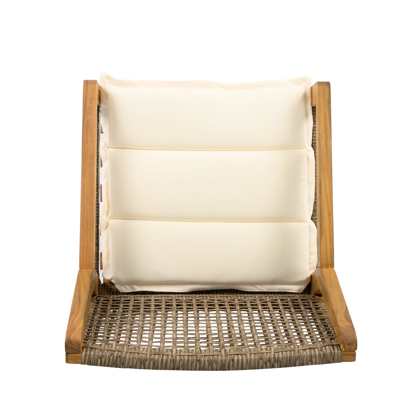 Outdoor Dining Set – Premium Acacia Wood Della Table & Wicker Chairs with Cream Cushion for Comfortable Dining Experience,Suitable for large gatherings(1 Table + 6 Chairs) image 12