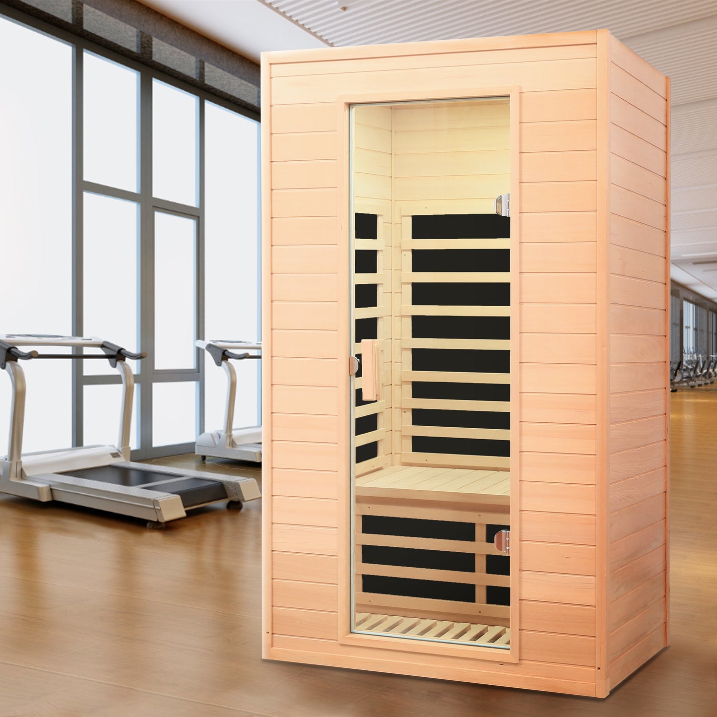 Hemlock Two-person far infrared roof embedded indoor sauna room image 8