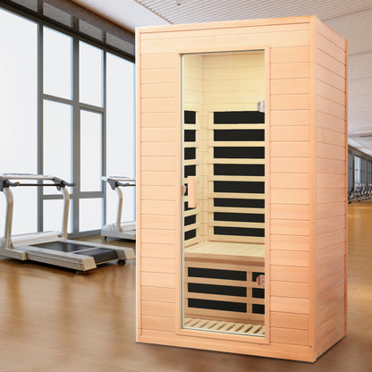 Hemlock Two-person far infrared roof embedded indoor sauna room image 8