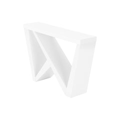 Accent Table, Console, Entryway, Narrow, Sofa, Living Room, Bedroom, White Laminate, Contemporary, Modern