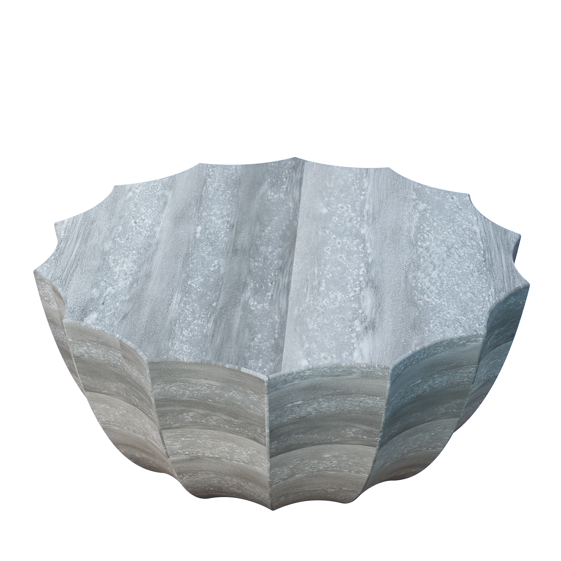 35.43" Modern Outdoor and Indoor Waterproof Coffee Table, Durable MgO Cement Design, Suitable for Terraces, Gardens, Backyards and Living Rooms (Marble white) image 6