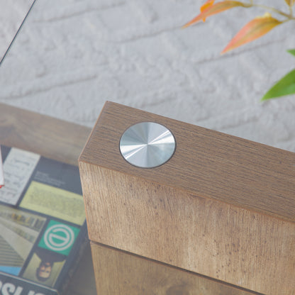 Glass Coffee Tables for Living Room Coffee Tables Modern 3 Tier Z shape Table Circle Coffee Table for Home Office image 3