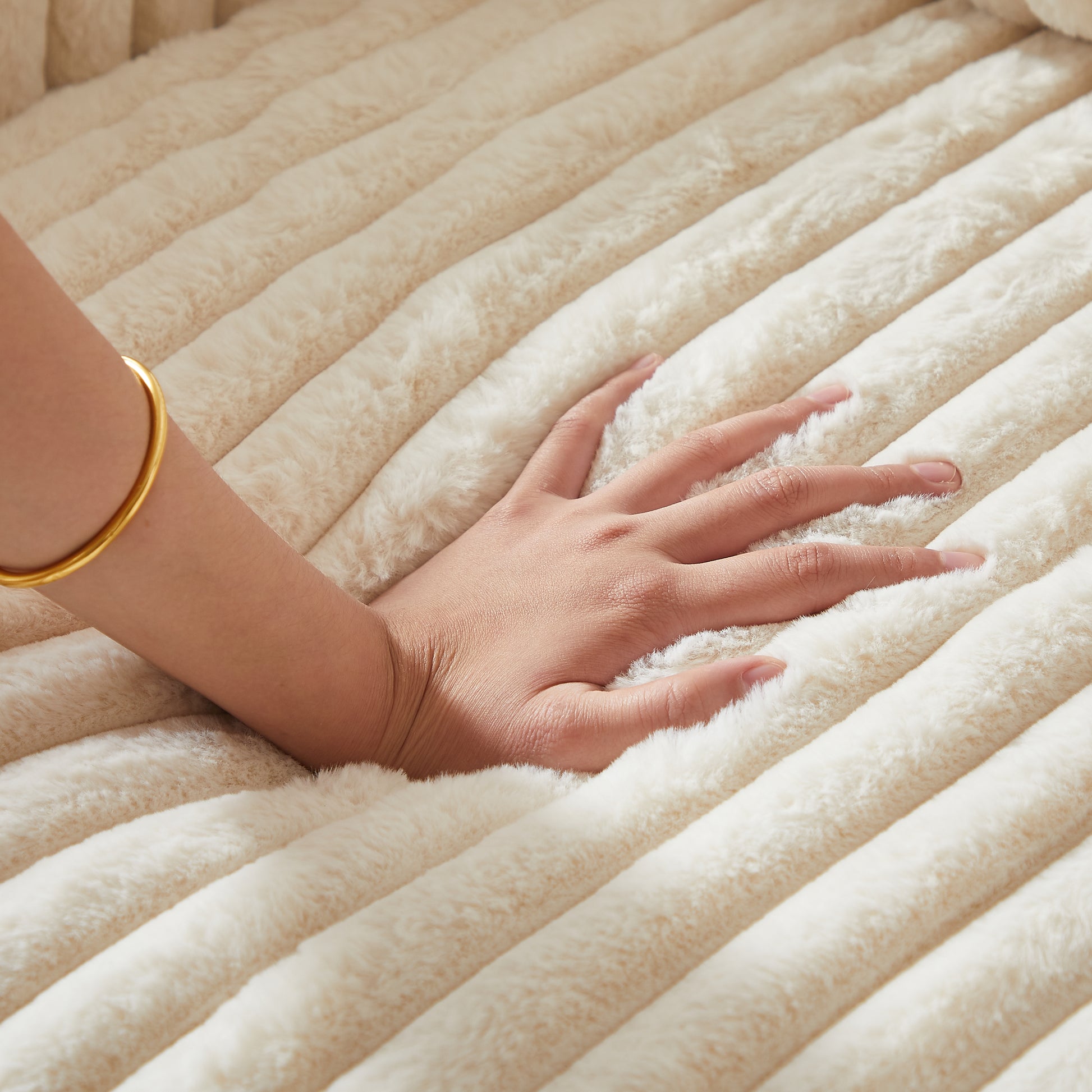 84Inch Corduroy 3-seater sofa With 3 back pillows,2 toss pillows, 2 ottoman,2 Footstool Storage and cup-holding grooves Comfy Sofa- Deep Seat Couch for Living Room image 11