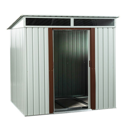 6ft x 5ft Outdoor Metal Storage Shed White image 10
