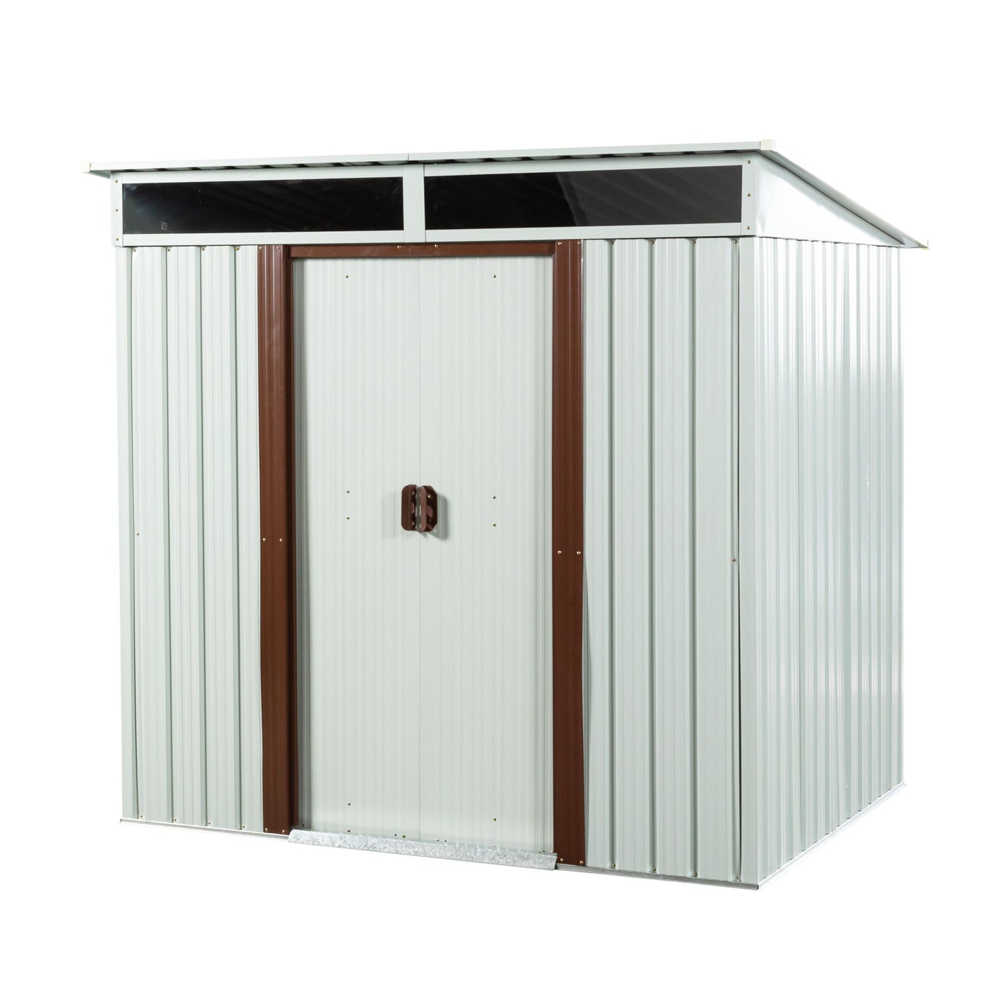 6ft x 5ft Outdoor Metal Storage Shed White image 9