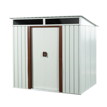 6ft x 5ft Outdoor Metal Storage Shed White image 9