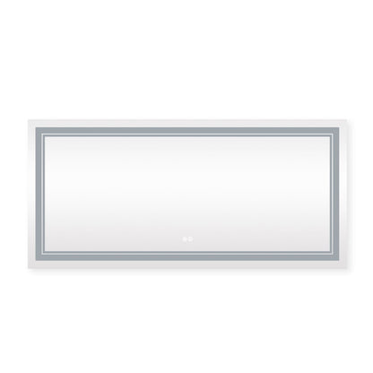 7 Size LED Bathroom Mirror Wall Mounted Vanity Mirror Anti-Fog Mirror Dimmable Lights with Touch Switch(Horizontal/Verti image 17