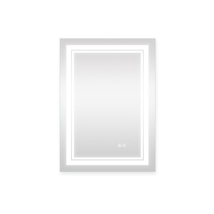 7 Size LED Bathroom Mirror Wall Mounted Vanity Mirror Anti-Fog Mirror Dimmable Lights with Touch Switch(Horizontal/Verti image 6