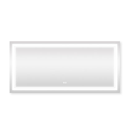 7 Size LED Bathroom Mirror Wall Mounted Vanity Mirror Anti-Fog Mirror Dimmable Lights with Touch Switch(Horizontal/Verti image 16