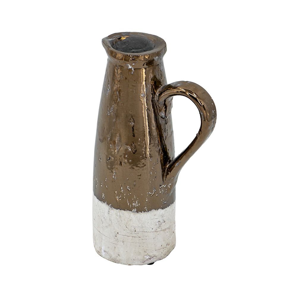 7" x 5" x 11" Candia Terracotta Pitcher, Sienna Brown image 8