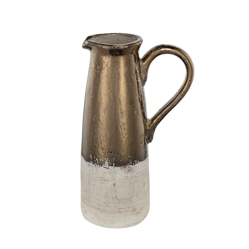 7" x 5" x 11" Candia Terracotta Pitcher, Sienna Brown image 2